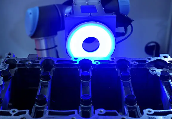 Robô Branco Versão Q Robô Luz Azul Fundo, Branco, , Robô Imagem de